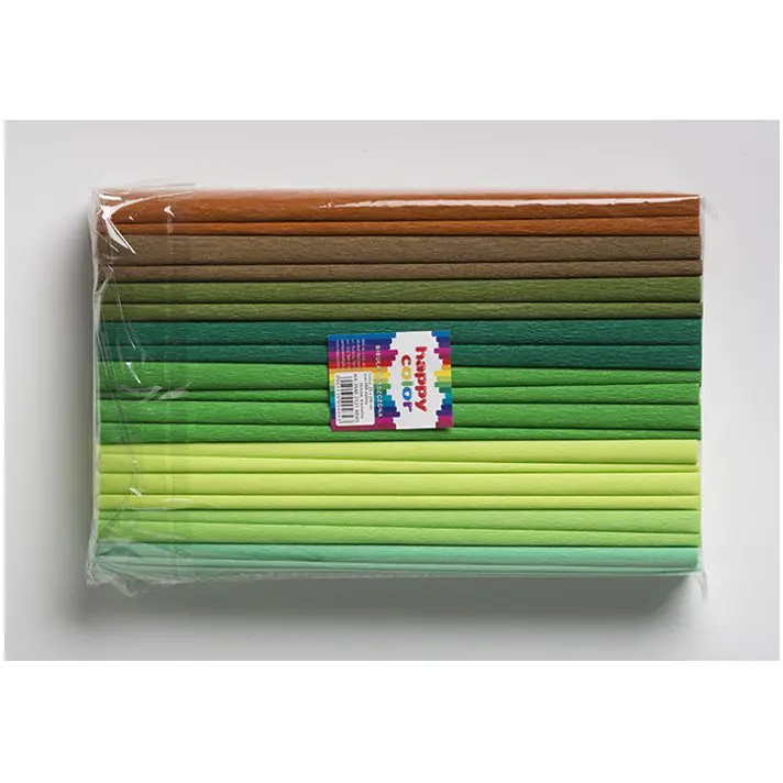 ⁨Tissue paper 25x200cm mix green (10pcs) 8kol 2521-MIX5 HAPPY COLOR⁩ at Wasserman.eu
