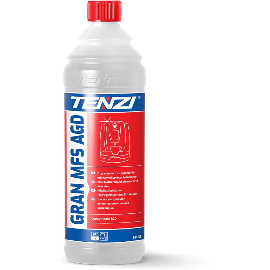 ⁨TENZI GRAN MFS AGD liquid for cleaning milk frother in machines 1l. concentrate (SP-37/001)⁩ at Wasserman.eu