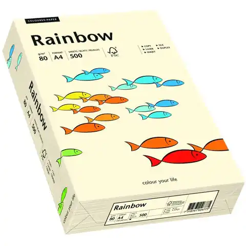 ⁨Farbkopierpapier A4 80g RAINBOW R03 creme 88042249⁩ im Wasserman.eu