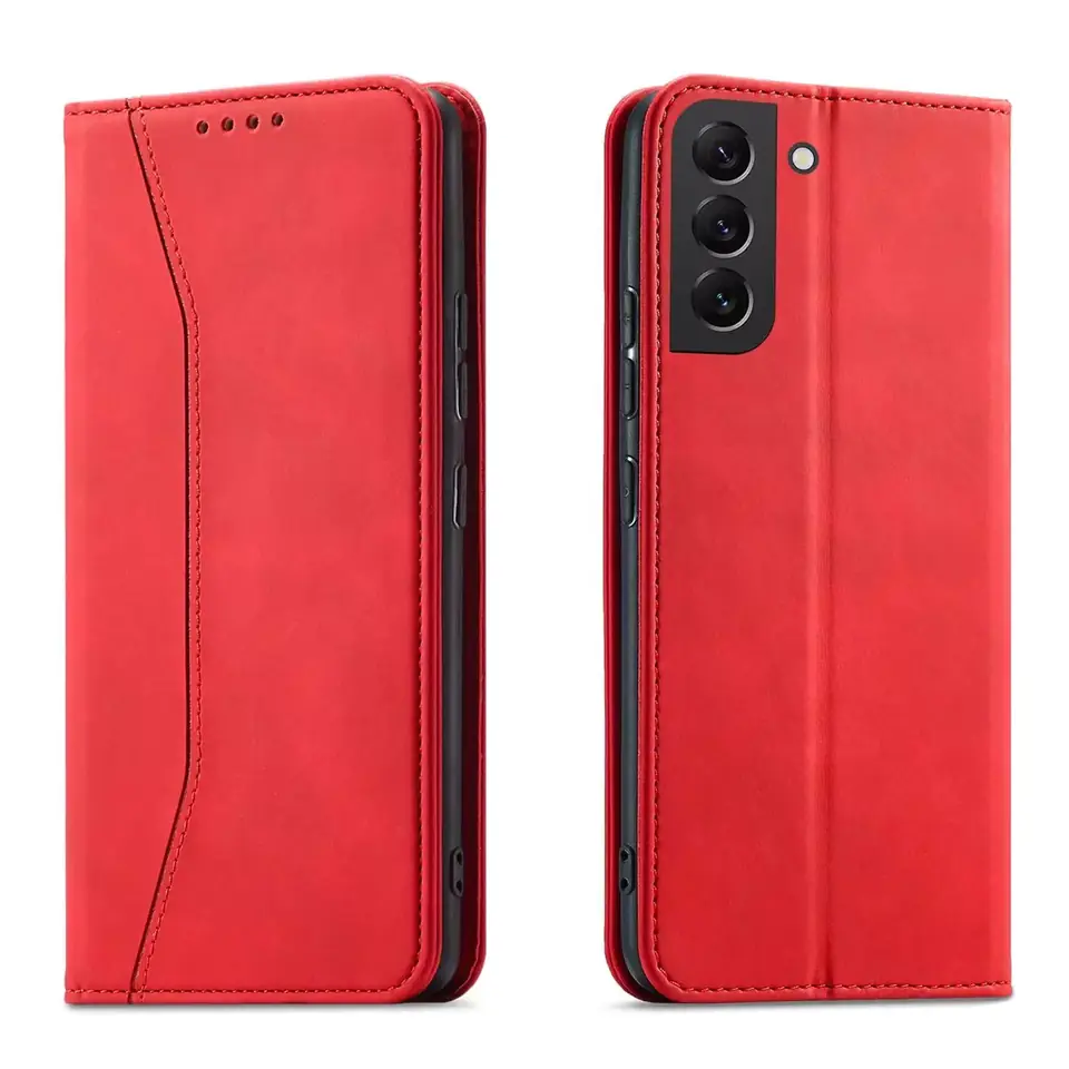 ⁨Magnet Fancy Case Case for Samsung Galaxy S22+ (S22 Plus) Card Wallet Card Stand red⁩ at Wasserman.eu