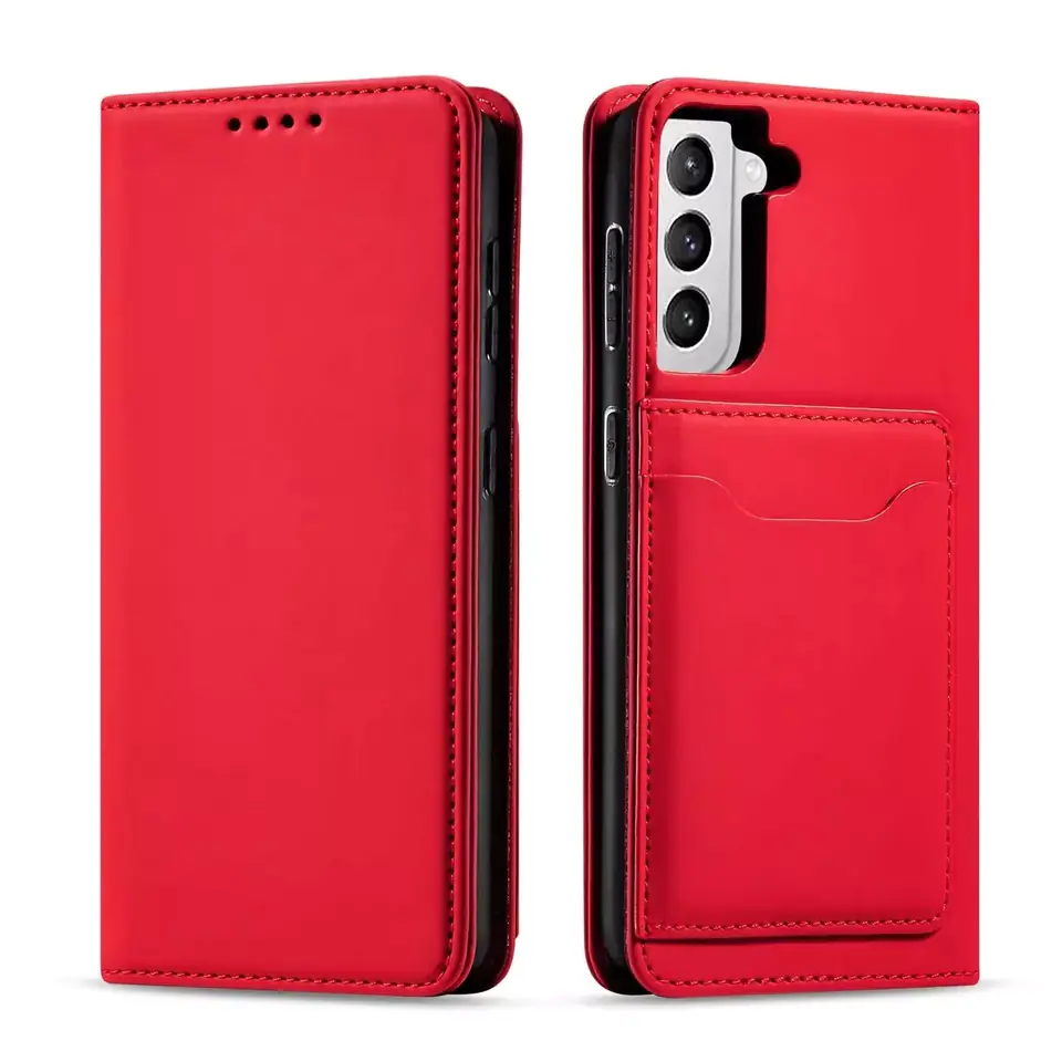 ⁨Magnet Card Case Case for Samsung Galaxy S22+ (S22 Plus) Card Wallet Card Holder Red⁩ at Wasserman.eu