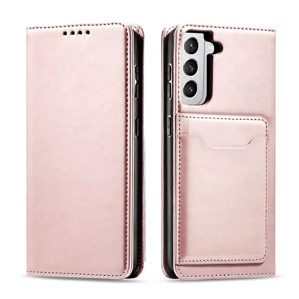 ⁨Magnet Card Case Case for Samsung Galaxy S22+ (S22 Plus) Card Wallet Card Holder Pink⁩ at Wasserman.eu