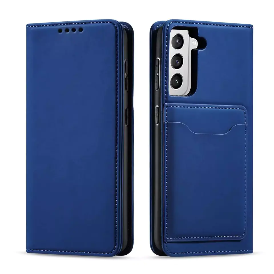 ⁨Magnet Card Case Case for Samsung Galaxy S22+ (S22 Plus) Card Wallet Card Stand Blue⁩ at Wasserman.eu