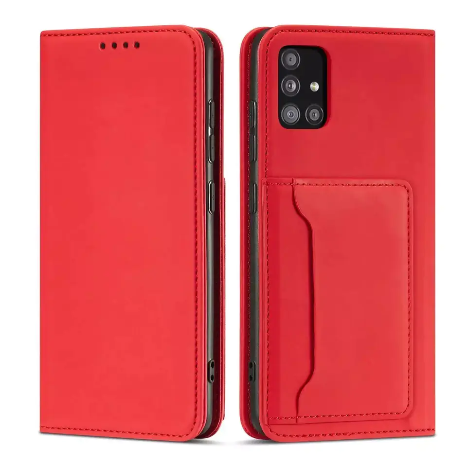 ⁨Magnet Card Case Case for Samsung Galaxy A13 5G Card Wallet Holder Red⁩ at Wasserman.eu