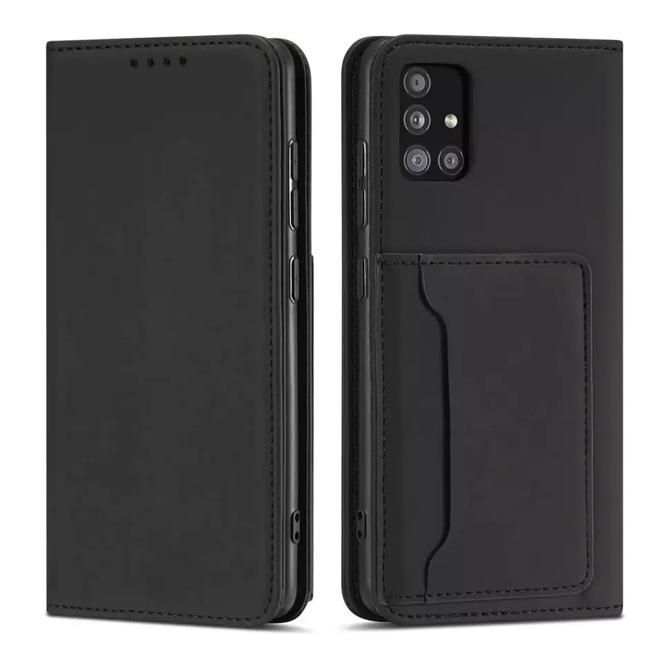 ⁨Magnet Card Case etui do Xiaomi Redmi Note 11 pokrowiec portfel na karty kartę podstawka czarny⁩ w sklepie Wasserman.eu