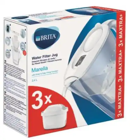 ⁨Marella MXplus Filterkanne weiß + 3 Kartuschen⁩ im Wasserman.eu
