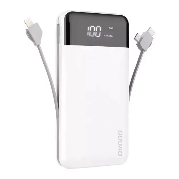 ⁨Dudao K1Pro powerbank 20000mAh with built-in cables white (K1Pro-white)⁩ at Wasserman.eu