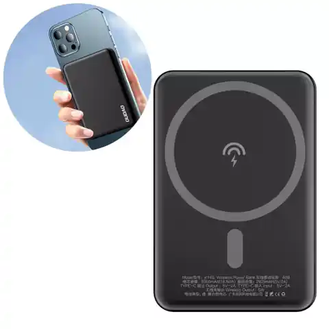 ⁨Dudao wireless powerbank MagSafe 5000mAh black (K14S)⁩ at Wasserman.eu