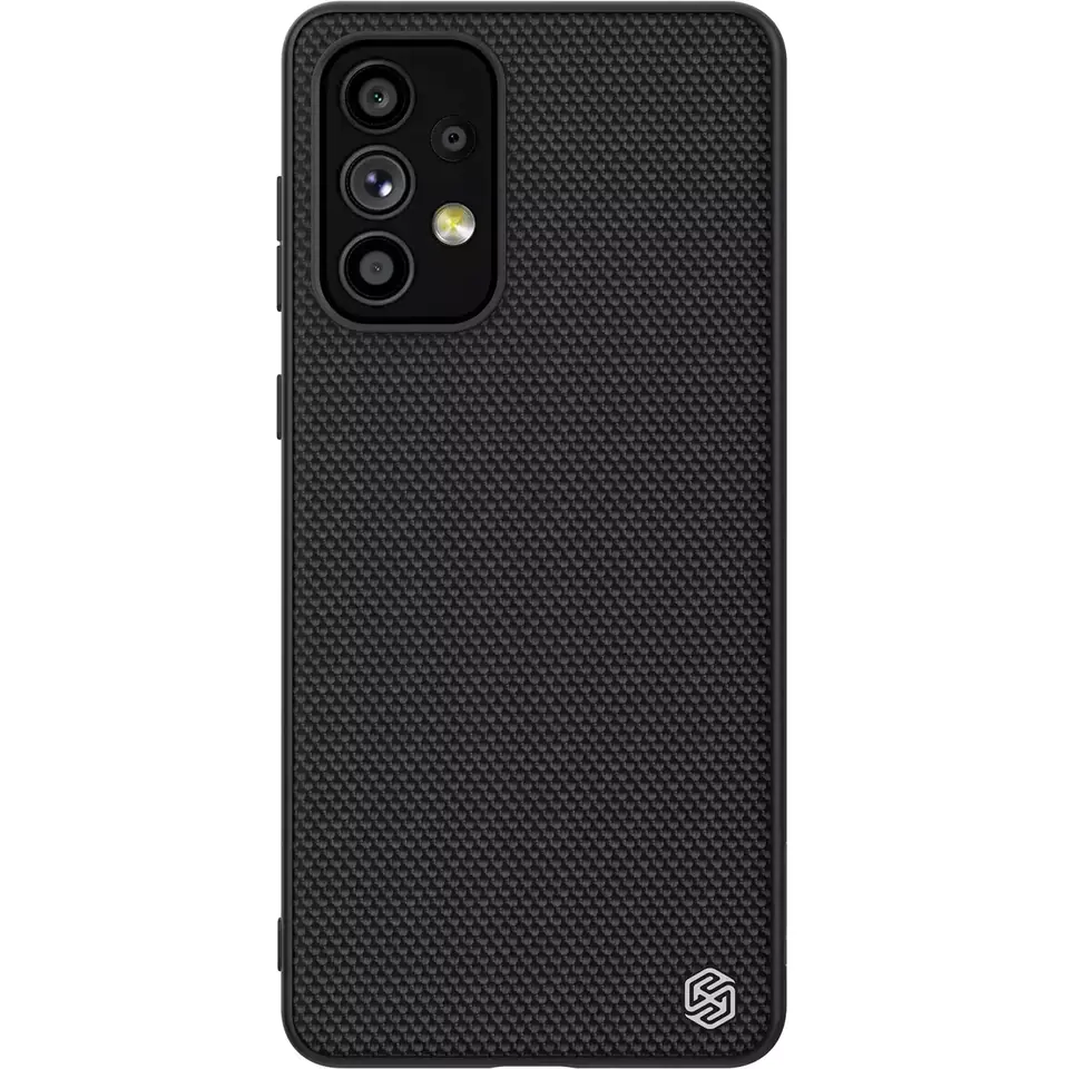 ⁨Nillkin Textured Case wytrzymałe wzmocnione etui z żelową ramką i nylonem na tyle Samsung Galaxy A73 czarny⁩ w sklepie Wasserman.eu