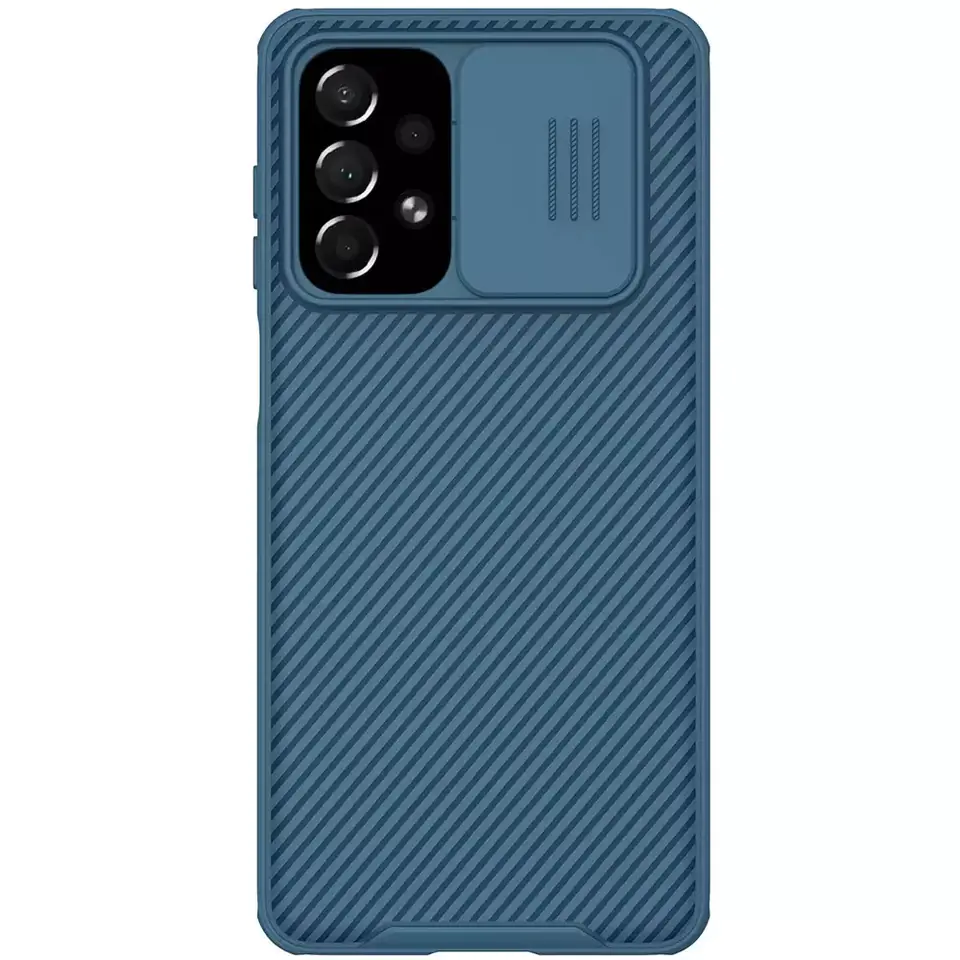 ⁨Nillkin CamShield Pro Case pancerne etui pokrowiec osłona na aparat kamerę Samsung Galaxy A73 niebieski⁩ w sklepie Wasserman.eu