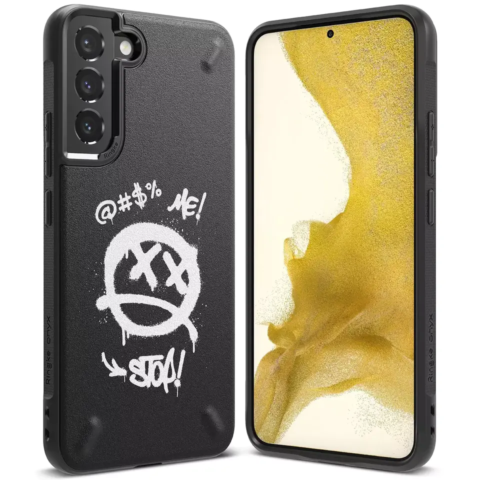 ⁨Ringke Onyx Design durable case for Samsung Galaxy S22+ (S22 Plus) black (Graffiti)⁩ at Wasserman.eu