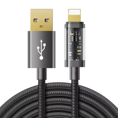 ⁨Joyroom kabel USB - Lightning do ładowania / transmisji danych 2,4A 20W 2m czarny (S-UL012A20)⁩ w sklepie Wasserman.eu