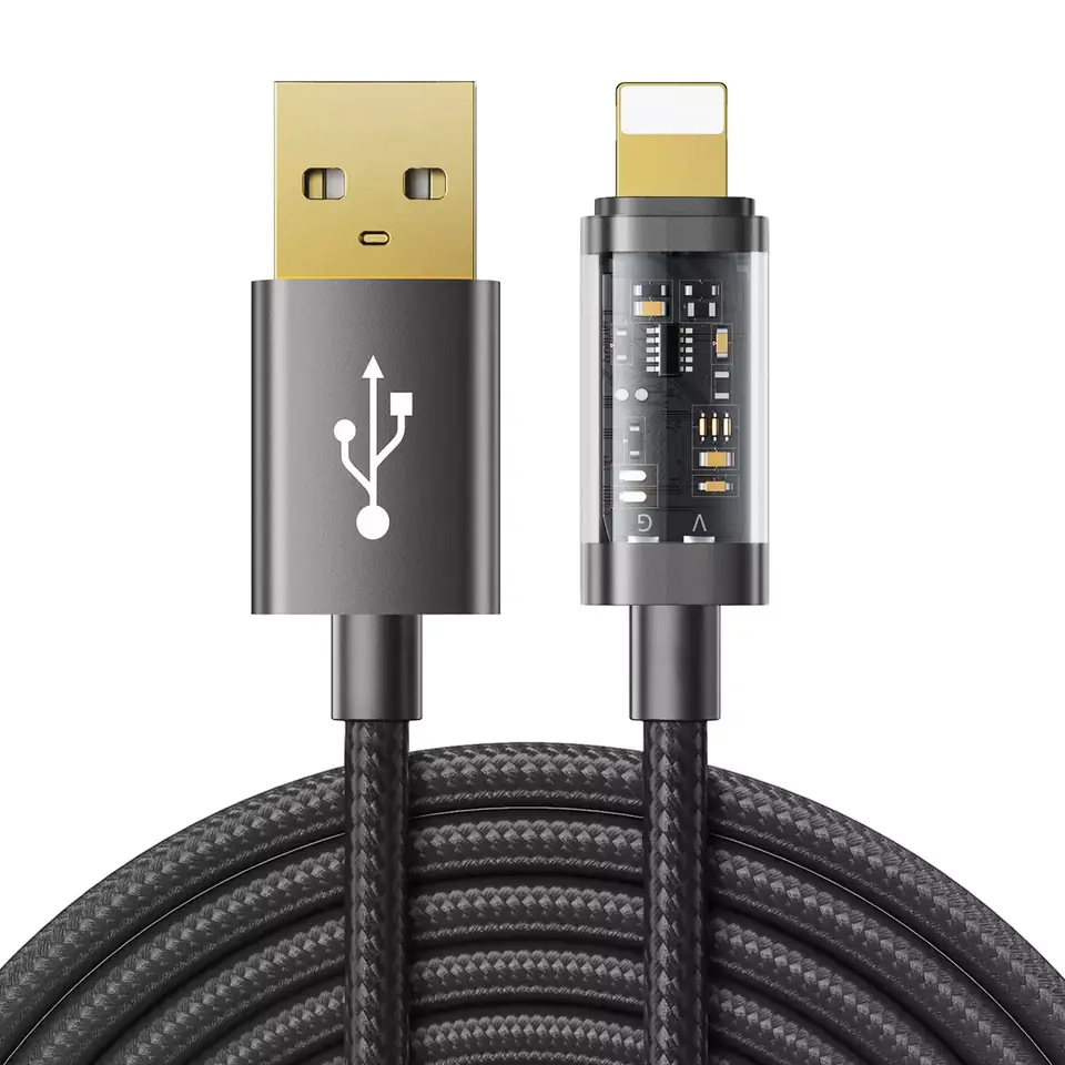⁨Joyroom USB - Lightning cable for charging/data transmission 2.4A 20W 2m black (S-UL012A20)⁩ at Wasserman.eu