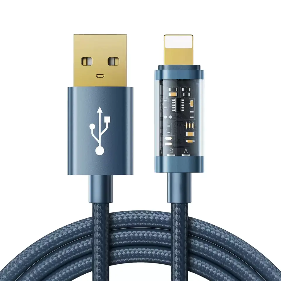 ⁨Joyroom kabel USB - Lightning do ładowania / transmisji danych 2,4A 20W 1,2m niebieski (S-UL012A12)⁩ w sklepie Wasserman.eu