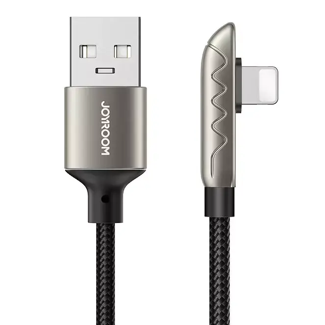 ⁨Joyroom gamingowy kabel USB - Lightning do ładowania / transmisji danych 2,4A 1,2m srebrny (S-1230K3)⁩ w sklepie Wasserman.eu