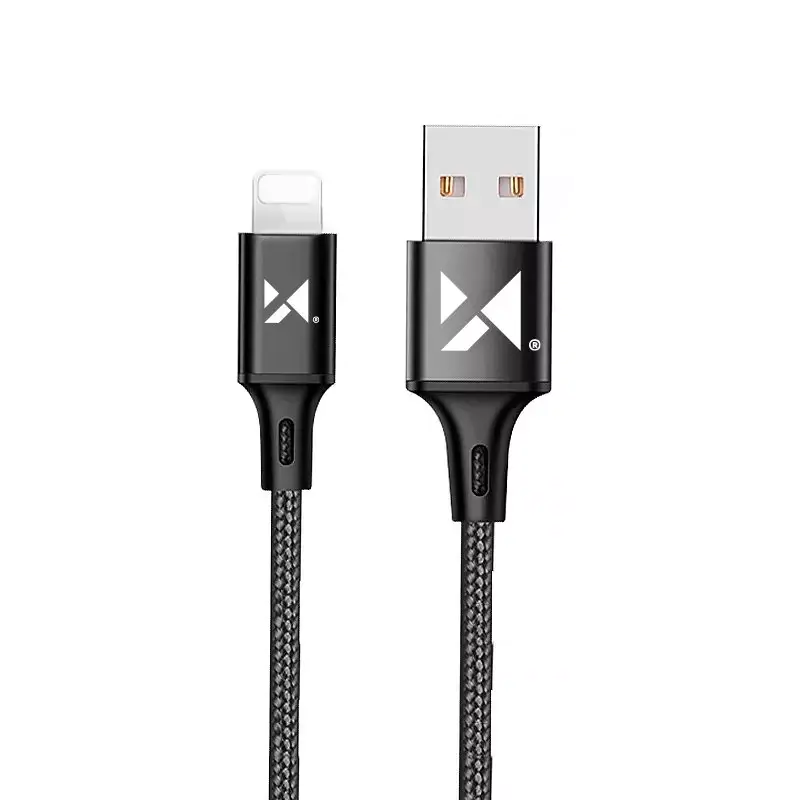 ⁨Wozinsky kabel przewód USB - Lightning 2,4A 1m czarny (WUC-L1B)⁩ w sklepie Wasserman.eu