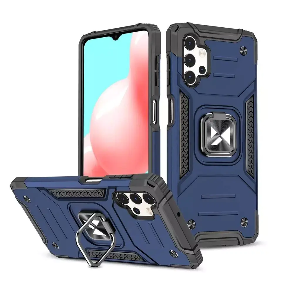 ⁨Wozinsky Ring Armor pancerne hybrydowe etui pokrowiec + magnetyczny uchwyt Samsung Galaxy A73 niebieski⁩ w sklepie Wasserman.eu