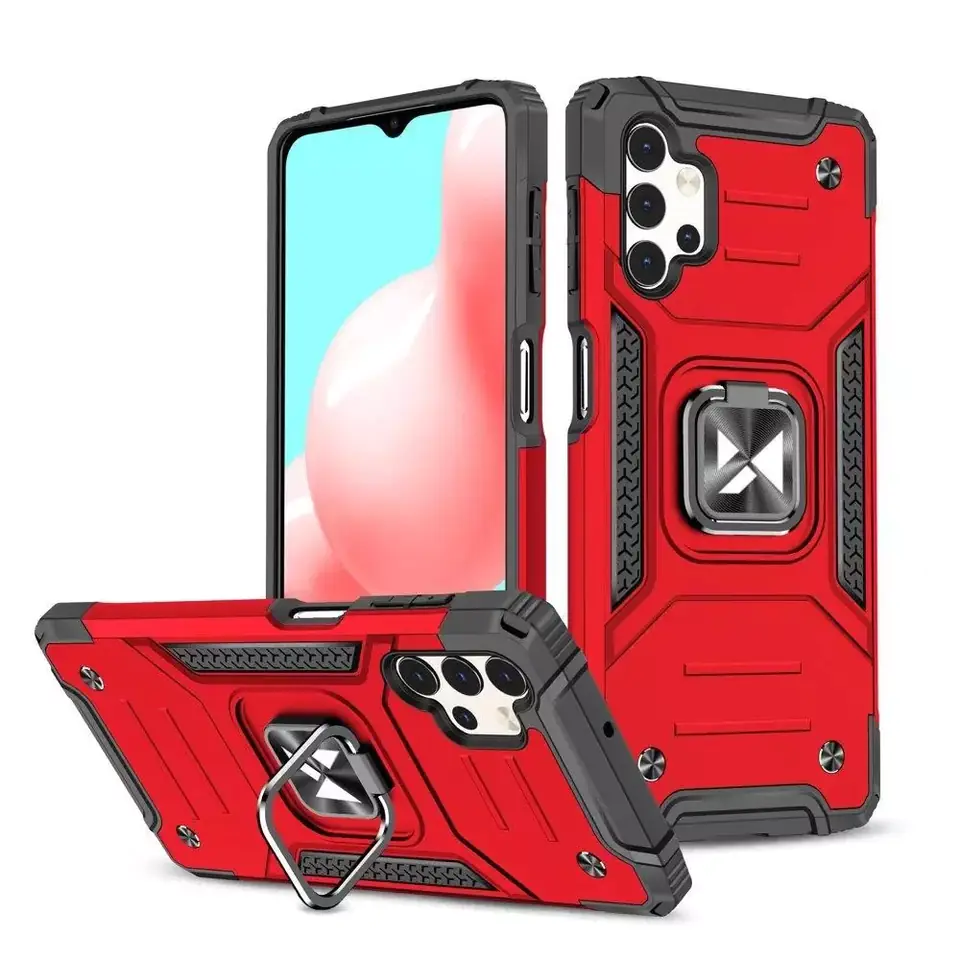 ⁨Wozinsky Ring Armor pancerne hybrydowe etui pokrowiec + magnetyczny uchwyt Samsung Galaxy A73 czerwony⁩ w sklepie Wasserman.eu