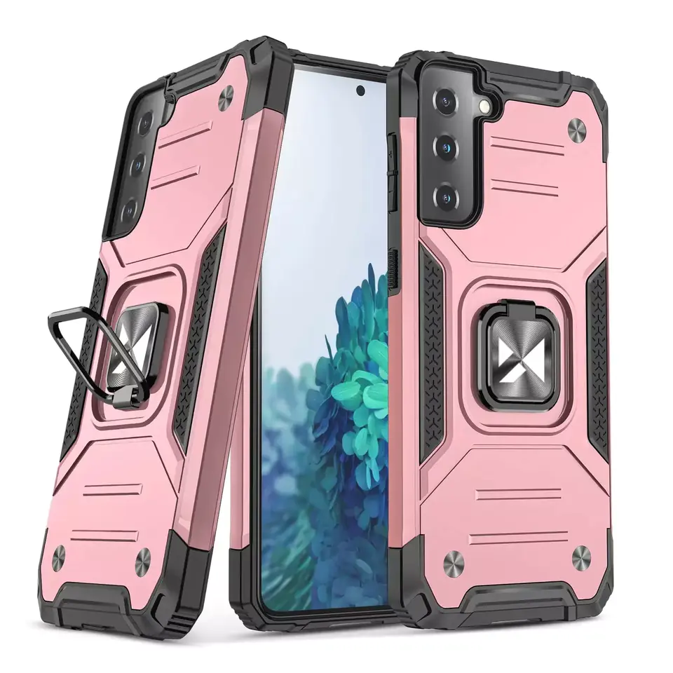 ⁨Wozinsky Ring Armor Armored Hybrid Case + Magnetic Holder Samsung Galaxy S22 Ultra gold⁩ at Wasserman.eu