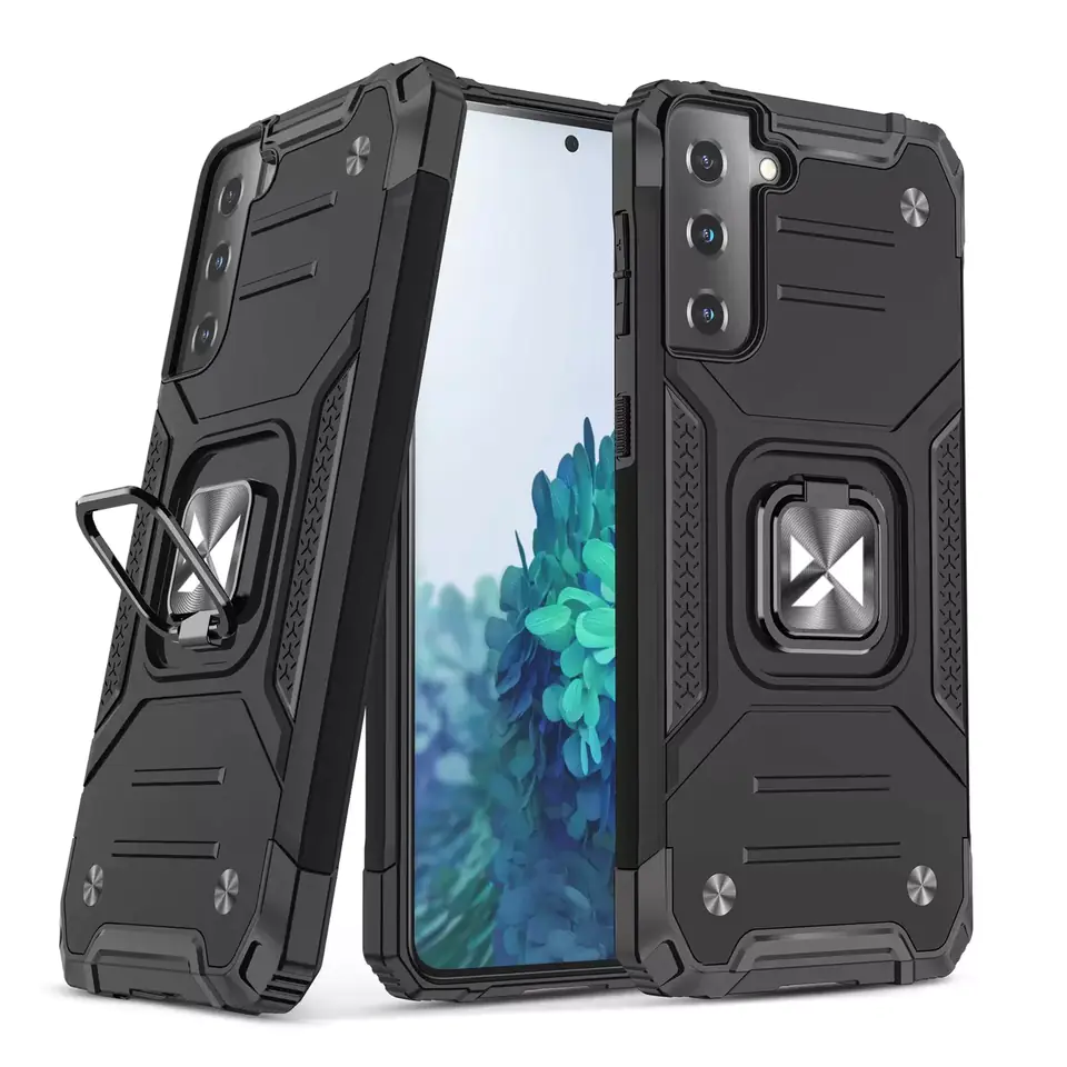 ⁨Wozinsky Ring Armor armored hybrid case cover + magnetic holder for Samsung Galaxy S22+ (S22 Plus) black⁩ at Wasserman.eu