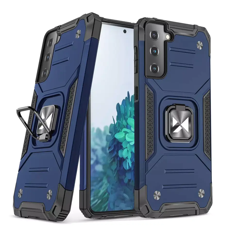 ⁨Wozinsky Ring Armor armored hybrid case cover + magnetic holder for Samsung Galaxy S22+ (S22 Plus) blue⁩ at Wasserman.eu