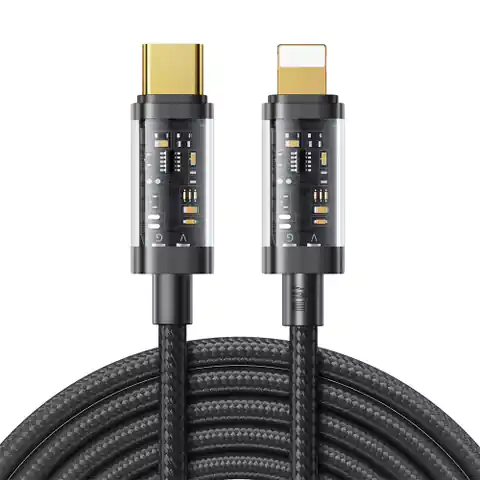 ⁨Joyroom kabel przewód USB Typ C - Lightning PD 20W 2m czarny (S-CL020A20-black)⁩ w sklepie Wasserman.eu