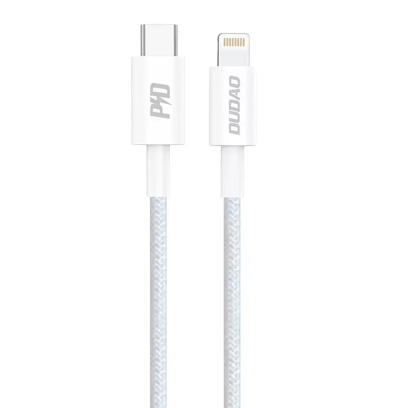 ⁨Dudao L6E USB Type-C - Lightning PD cable 20W white (L6E)⁩ at Wasserman.eu