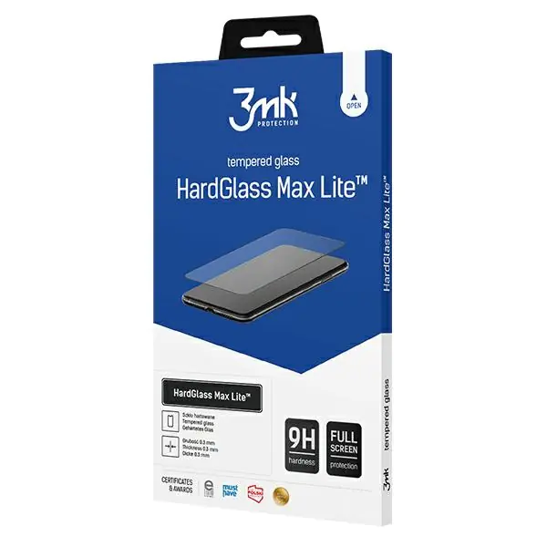 ⁨3MK HardGlass Max Lite Xiaomi Redmi A1 black/black, FullScreen Glass⁩ at Wasserman.eu