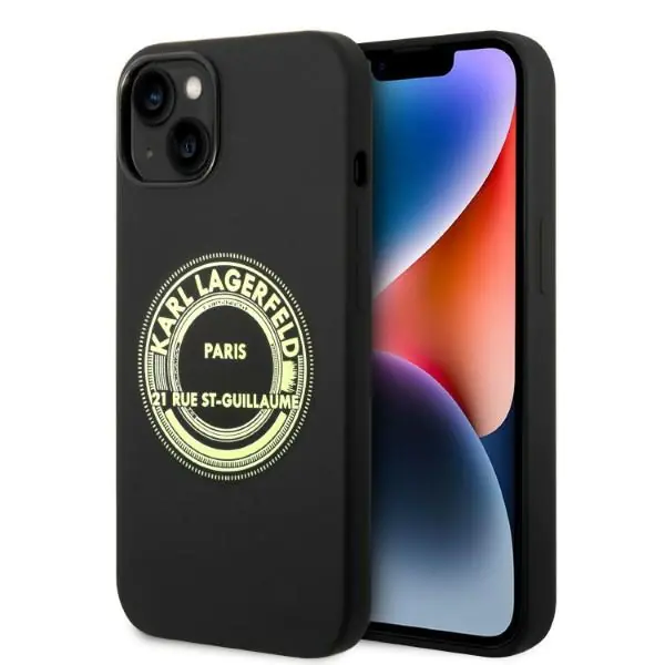 ⁨Karl Lagerfeld KLHCP14MSRSGRCK iPhone 14 Plus 6,7" hardcase czarny/black Silicone RSG⁩ w sklepie Wasserman.eu