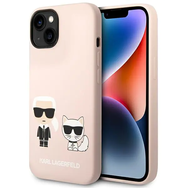 ⁨Karl Lagerfeld KLHMP14MSSKCI iPhone 14 Plus 6,7" hardcase jasnoróżowy/light pink Silicone Karl & Choupette Magsafe⁩ w sklepie Wasserman.eu