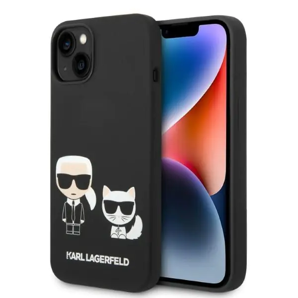 ⁨Karl Lagerfeld KLHMP14MSSKCK iPhone 14 Plus 6,7" hardcase czarny/black Liquid Silicone Karl & Choupette Magsafe⁩ w sklepie Wasserman.eu