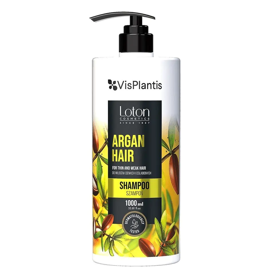 ⁨Vis Plantis Loton Szampon do włosów cienkich i osłabionych - Argan Hair 1000ml⁩ w sklepie Wasserman.eu