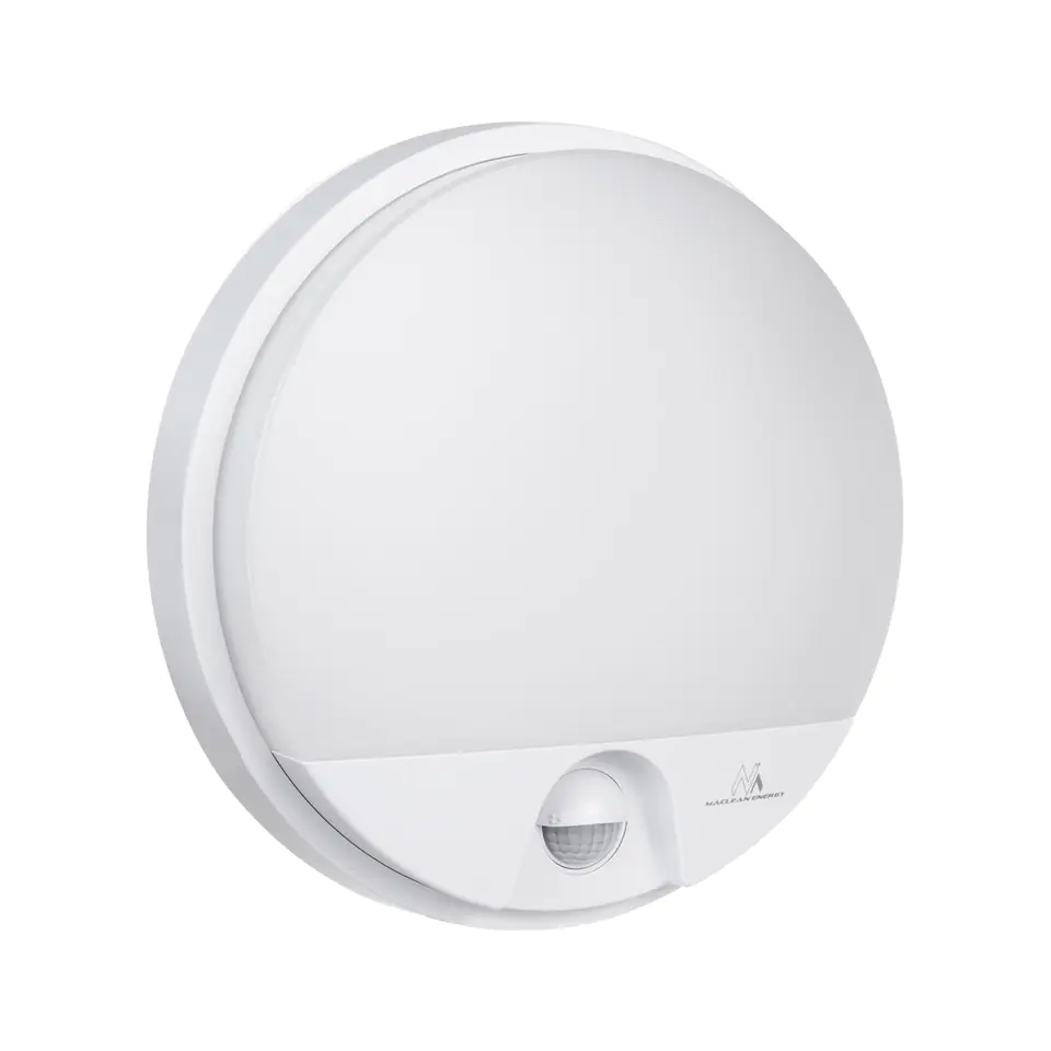 ⁨Lampa LED z sensorem ruchu MCE291 W biała⁩ w sklepie Wasserman.eu