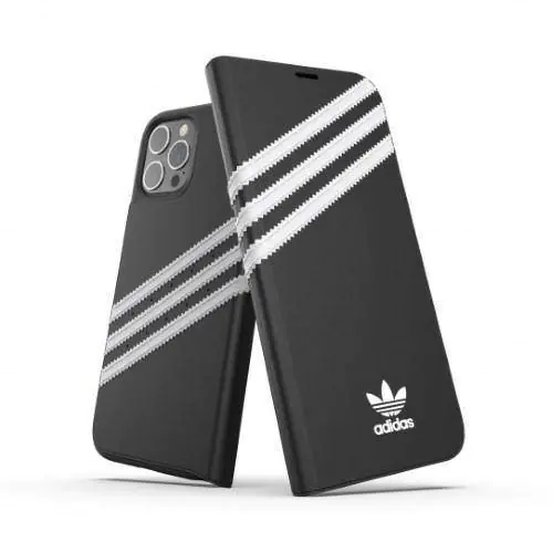 ⁨Oryginalne Etui IPHONE 12 PRO MAX Adidas OR Booklet Case PU (42246) czarne⁩ w sklepie Wasserman.eu