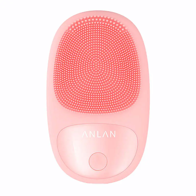 ⁨Silicone Mini Sonic Facial Brush with Magnetic Charger ANLAN 01-AJMY21-04A (Pink)⁩ at Wasserman.eu