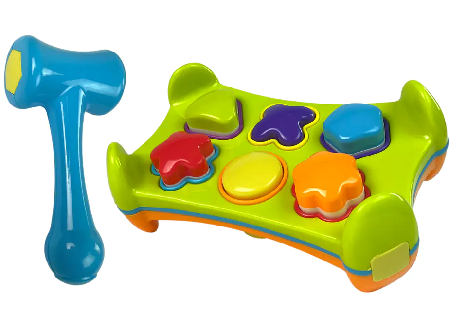 ⁨Sorter Edukacyjny Dwustronny Wbijanka Młotkiem Klocki Kształty⁩ w sklepie Wasserman.eu