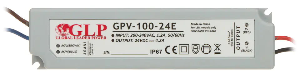 ⁨ZASILACZ IMPULSOWY 24V/4.2A/GPV-MINI⁩ w sklepie Wasserman.eu