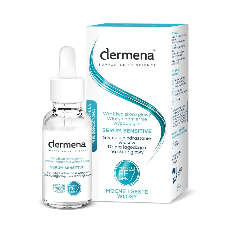 ⁨Dermena Supported By Science Serum Sensitive stimulating hair regrowth 50ml⁩ at Wasserman.eu