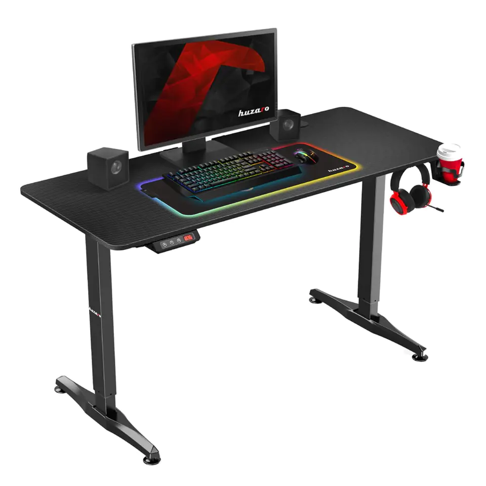 ⁨GAMING DESK HUZARO HERO 8.5 BLACK⁩ at Wasserman.eu