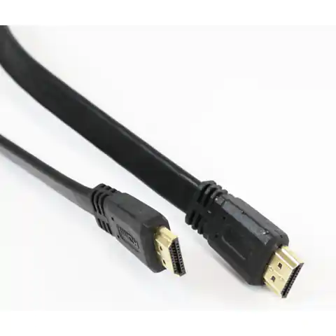 ⁨OMEGA HDMI CABLE v.1.4 BLACK 3M FLAT BLISTER [41848]⁩ at Wasserman.eu