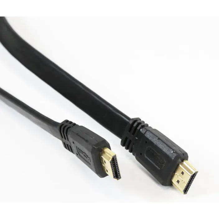 ⁨Kabel HDMI - HDMI OMEGA 3m v.1.4 4K płaski czarny (41848)⁩ w sklepie Wasserman.eu