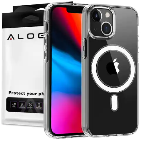⁨MagSafe Ultra Slim Mag Alogy Case for Qi for Apple iPhone 14 Plus Transparent⁩ at Wasserman.eu