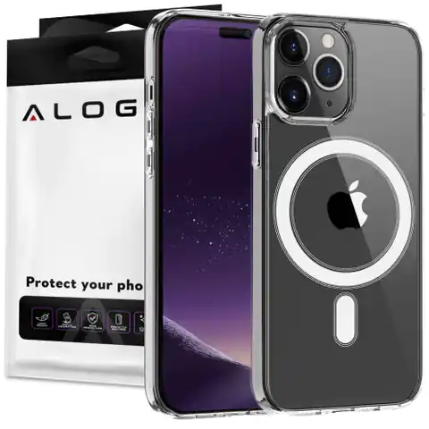 ⁨MagSafe Ultra Slim Mag Alogy Case for Qi for Apple iPhone 14 Pro Transparent⁩ at Wasserman.eu