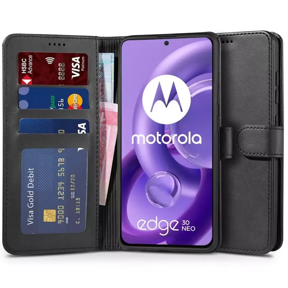 ⁨Wallet Wallet for Motorola Edge 30 Neo Black⁩ at Wasserman.eu