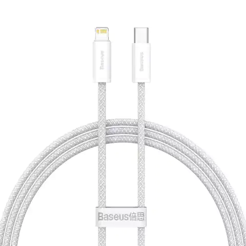 ⁨Baseus Dynamic kabel USB Typ C - Lightning Power Delivery 20W 1m  biały (CALD000002)⁩ w sklepie Wasserman.eu