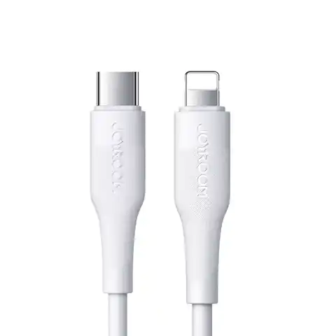 ⁨Joyroom kabel przewód USB Typ C - Lightning Power Delivery 20W 2,4A 0,25m biały (S-02524M3 White)⁩ w sklepie Wasserman.eu