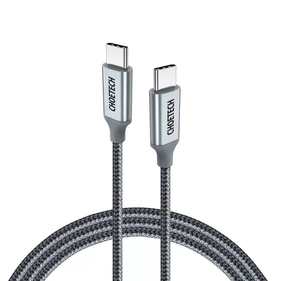 ⁨Choetech cable USB Type-C to USB Type-C cable 5A 100W Power Delivery 480 Mbps 1.8 m grey (XCC-1002-GY)⁩ at Wasserman.eu