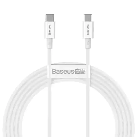 ⁨Baseus Superior kabel przewód USB Typ C - USB Typ C szybkie ładowanie Quick Charge / Power Delivery / FCP 100W 5A 20V 2m biały (CATYS-C02)⁩ w sklepie Wasserman.eu