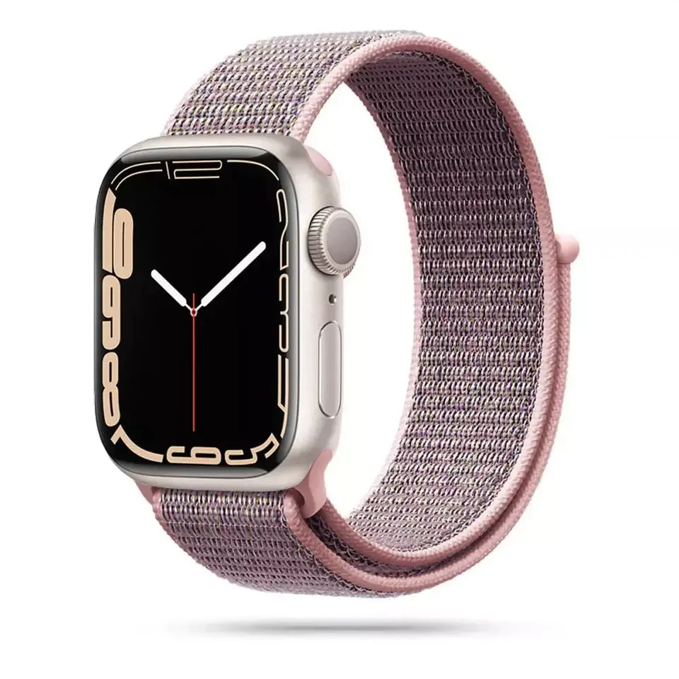 Tech-protect nylon apple watch 4 / 5 / 6 / 7 / 8 / se (38 / 40 / 41 mm) pink sand w sklepie Wasserman.eu