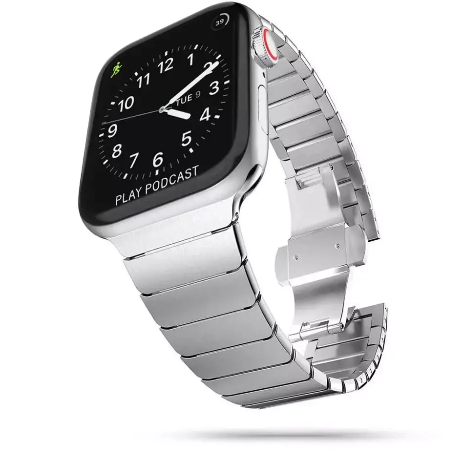 ⁨Tech-protect linkband apple watch 4 / 5 / 6 / 7 / 8 / se / ultra (42 / 44 / 45 / 49 mm) silver⁩ w sklepie Wasserman.eu